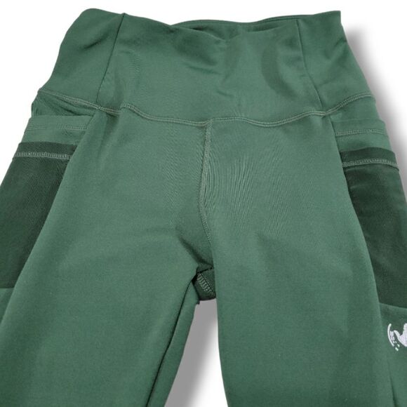 Body Glove Pants Size Small W24"xL24" High Waisted Leggings Ankle Leggings Green - Picture 4 of 6